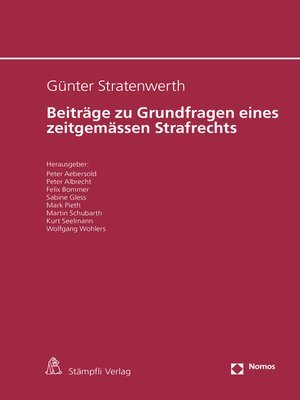 cover image of Beiträge zu Grundfragen eines zeitgemässen Strafrechts